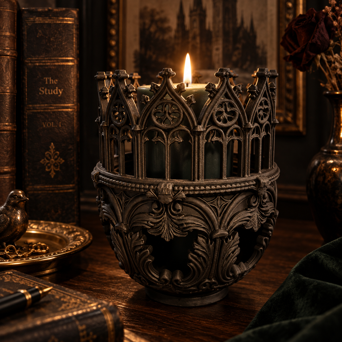 The Chapel Light | Gothic Candle Holder | Victorian Candle Lantern | Dark Academia Home Decor | Gothic Tabletop Accent