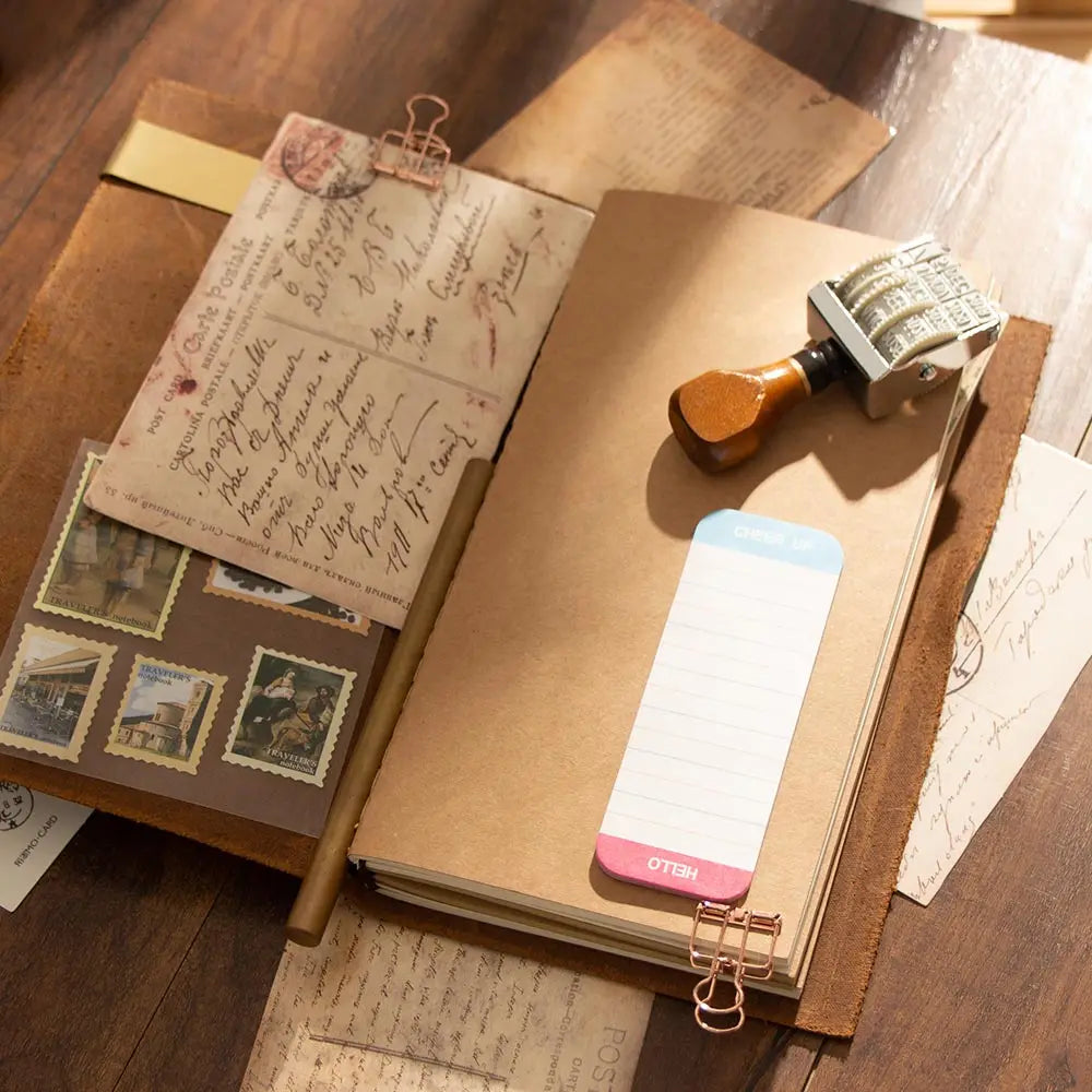 The Traveler's Ledger | Refillable Leather Journal | Vintage Traveler's Notebook | Leather Journal with Refills