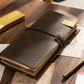 The Traveler's Ledger | Refillable Leather Journal | Vintage Traveler's Notebook | Leather Journal with Refills