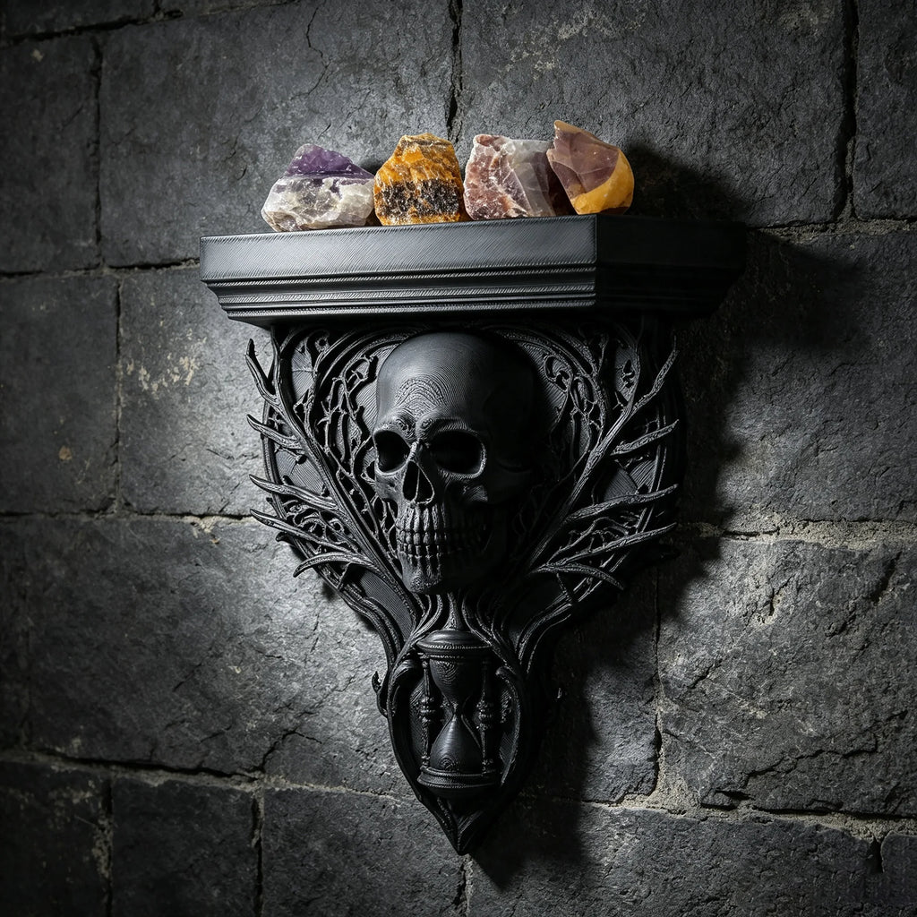 The Reliquary Shelf | Gothic Wall Shelf | Ornate Display Shelf | Dark Academia & Victorian Decor | Witchy Curio Shelf