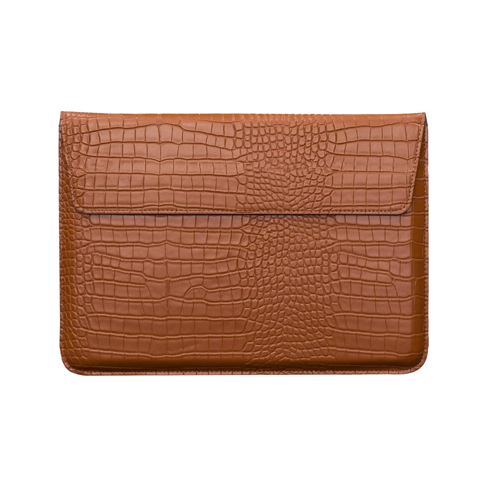 The Folio | PU Leather Laptop Sleeve | Envelope MacBook Case | Minimalist Laptop Cover | Dark Academia Office Accessory