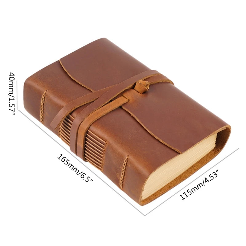 Vintage Leather Journal | Leather-Bound Notebook | Antique Writing & Travel Journal
