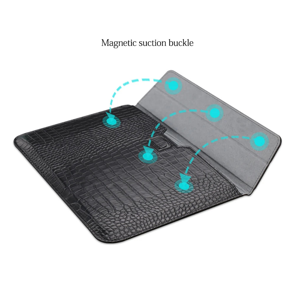 The Folio | PU Leather Laptop Sleeve | Envelope MacBook Case | Minimalist Laptop Cover | Dark Academia Office Accessory