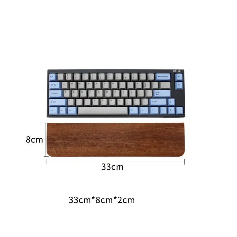 The Woodwright | Solid Walnut Keyboard Wrist Rest | Wooden Desk Accessory | Natural Wood Palm Rest | Dark Academia Office Decor
