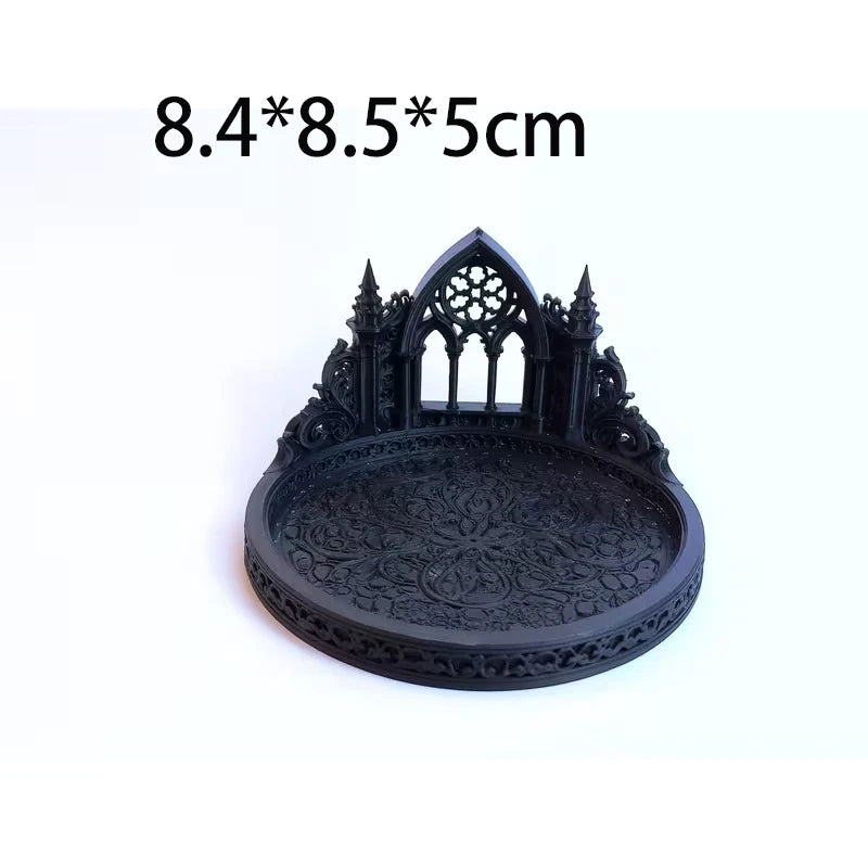 The Curio Tray | Gothic Jewelry & Key Tray | 3D Printed Catchall | Dark Academia Desk Organizer | Gothic Home Decor