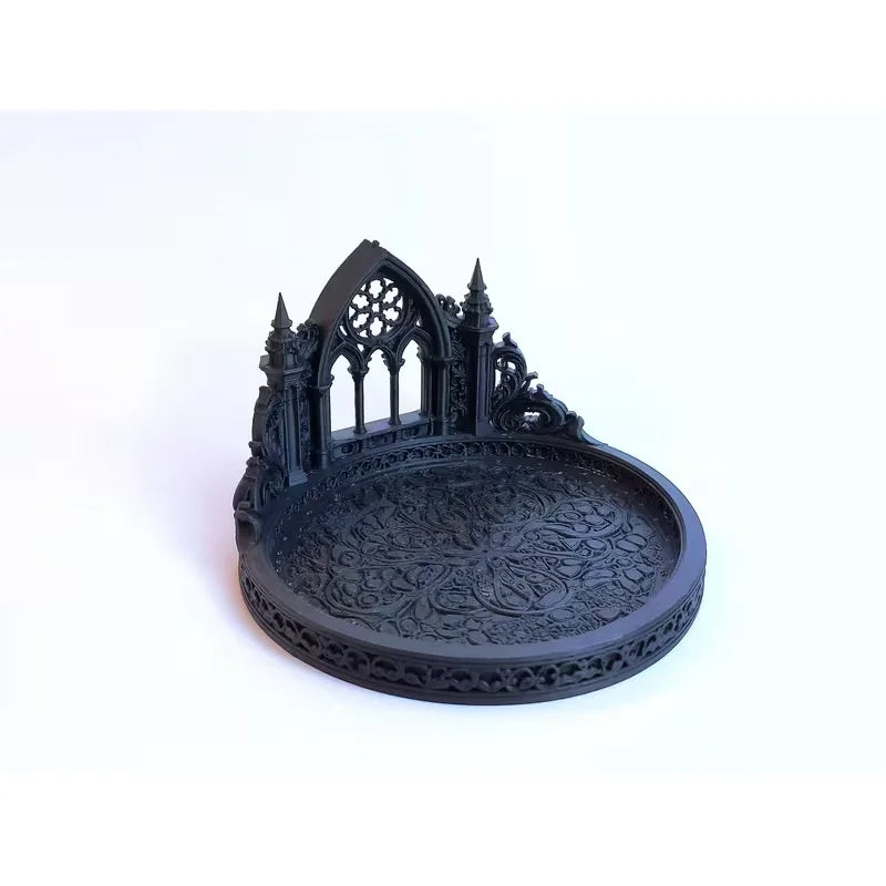 The Curio Tray | Gothic Jewelry & Key Tray | 3D Printed Catchall | Dark Academia Desk Organizer | Gothic Home Decor