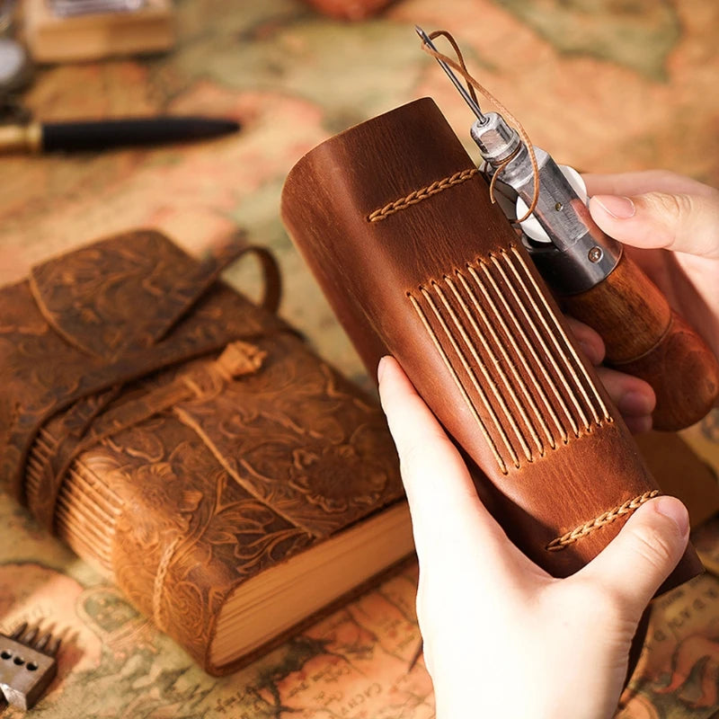 Vintage Leather Journal | Leather-Bound Notebook | Antique Writing & Travel Journal