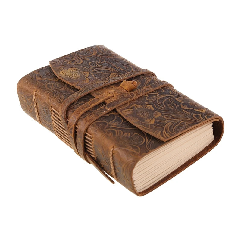 Vintage Leather Journal | Leather-Bound Notebook | Antique Writing & Travel Journal