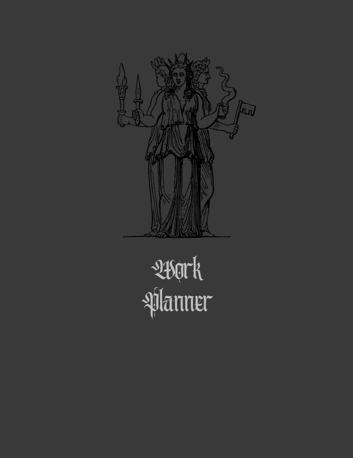 The Midnight Planner - Gothic Minimalist Edition | Minimalist Digital Planner | Dark Academia Planner | Gothic GoodNotes Planner | Digital Planner for Work & Life
