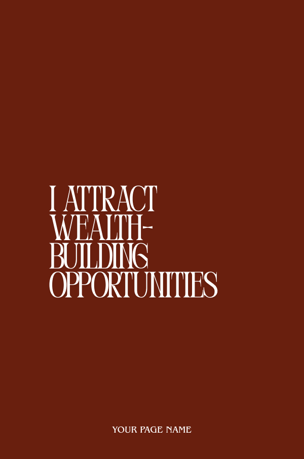 Social Media Template - Wealth Manifestations | Pinterest Templates | Instagram Templates | Manifesting