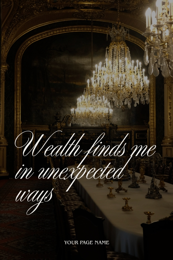 Social Media Template - Wealth Manifestations | Pinterest Templates | Instagram Templates | Manifesting