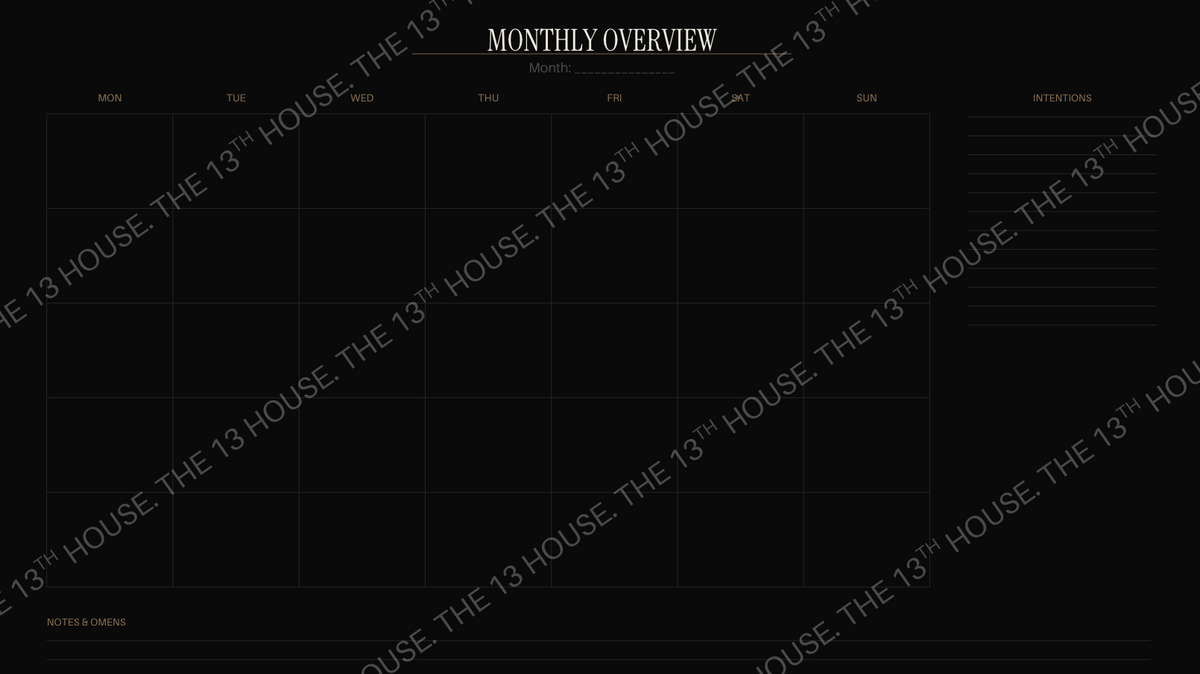 The Midnight Planner - Professionally Occult Edition | Witchy Digital Planner | GoodNotes Planner | Monthly Weekly Daily | Tarot, Moon & Ritual Journal