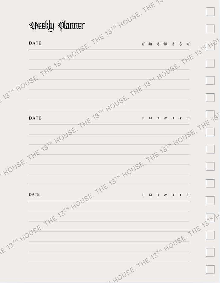 The Midnight Planner - Gothic Minimalist Edition | Minimalist Digital Planner | Dark Academia Planner | Gothic GoodNotes Planner | Digital Planner for Work & Life