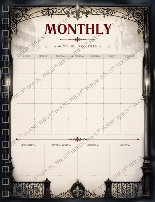 The Midnight Planner - French Quarter Edition | Gothic New Orleans Digital Planner | Vampire Gothic Planner