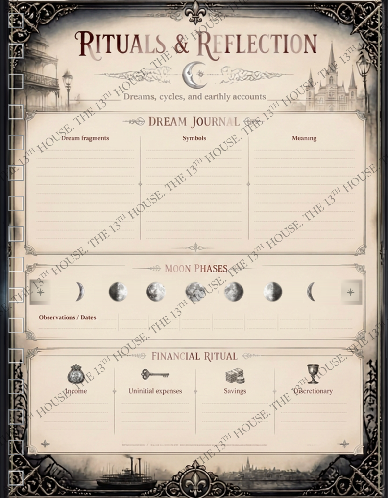 The Midnight Planner - French Quarter Edition | Gothic New Orleans Digital Planner | Vampire Gothic Planner