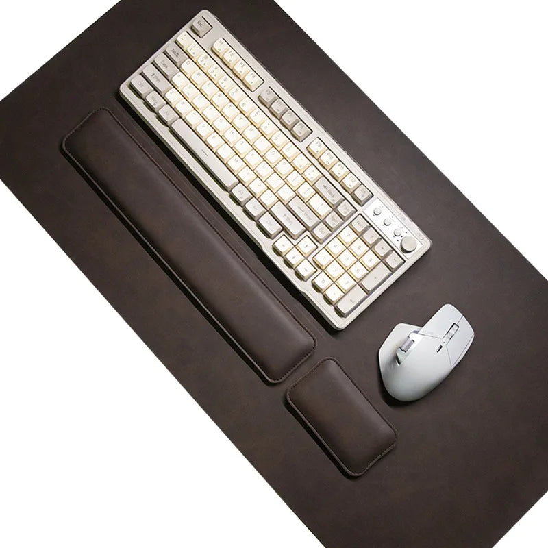 The Correspondent | Leather Desk Mat with Wrist Rest | Gothic Office Desk Pad | Dark Academia Mouse Pad | Executive Desk Accessories
