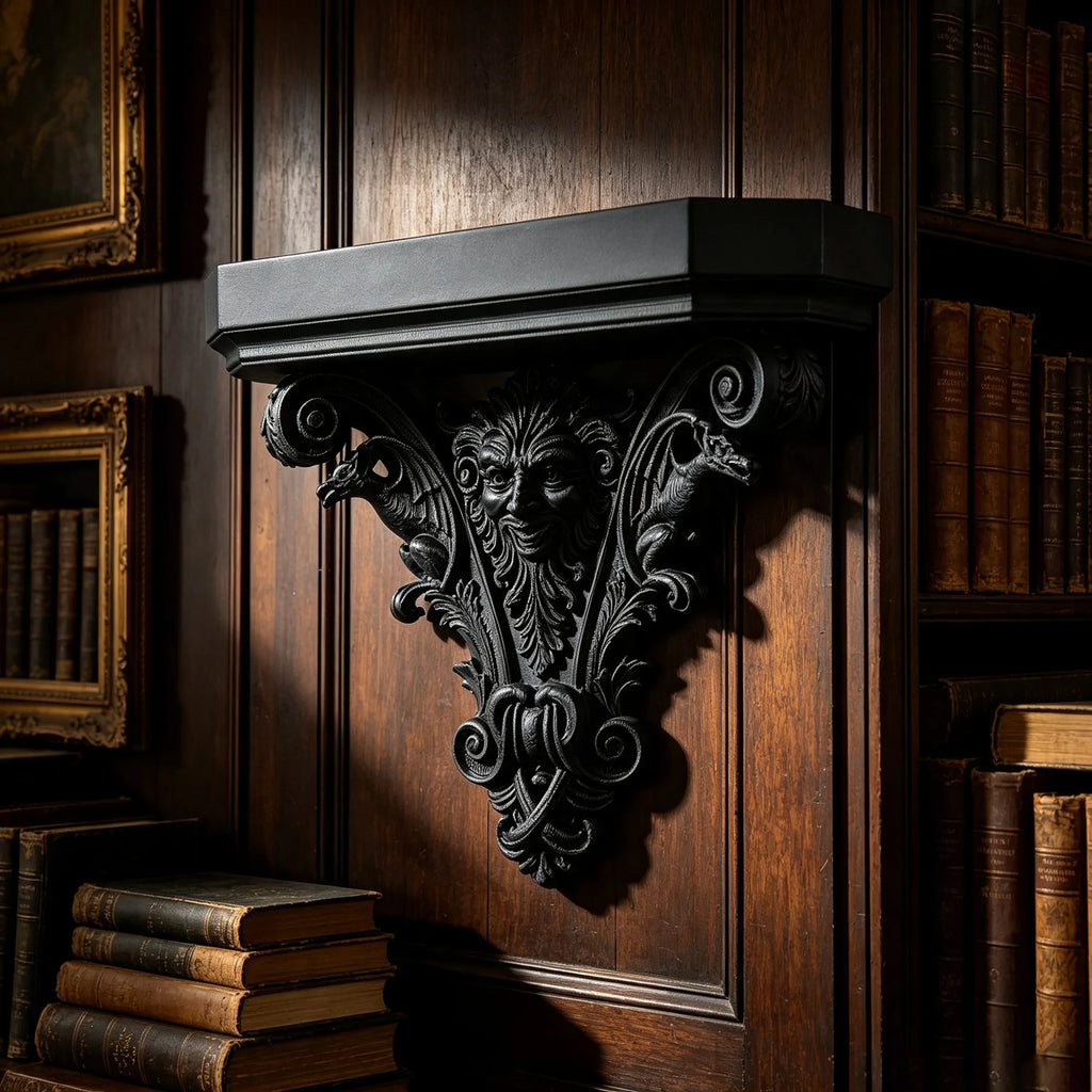 The Reliquary Shelf | Gothic Wall Shelf | Ornate Display Shelf | Dark Academia & Victorian Decor | Witchy Curio Shelf